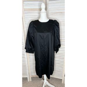 A New Day Puff Sleeve Shift Dress - L - NWT!